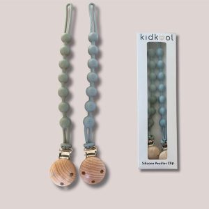 KIDKOOL priponke za dudo modra + zelena